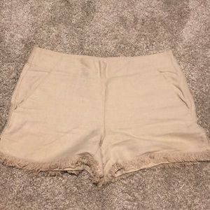 Loft High Waisted Linen Shorts